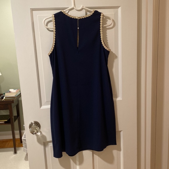 Lilly Pulitzer Nala Dress Size 4 Navy Gold - Picture 3 of 9
